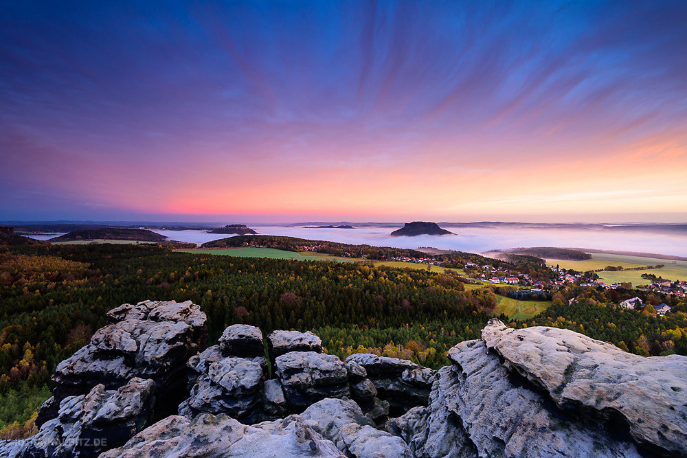 Blick vom Gohrisch - Sächsische Schweiz