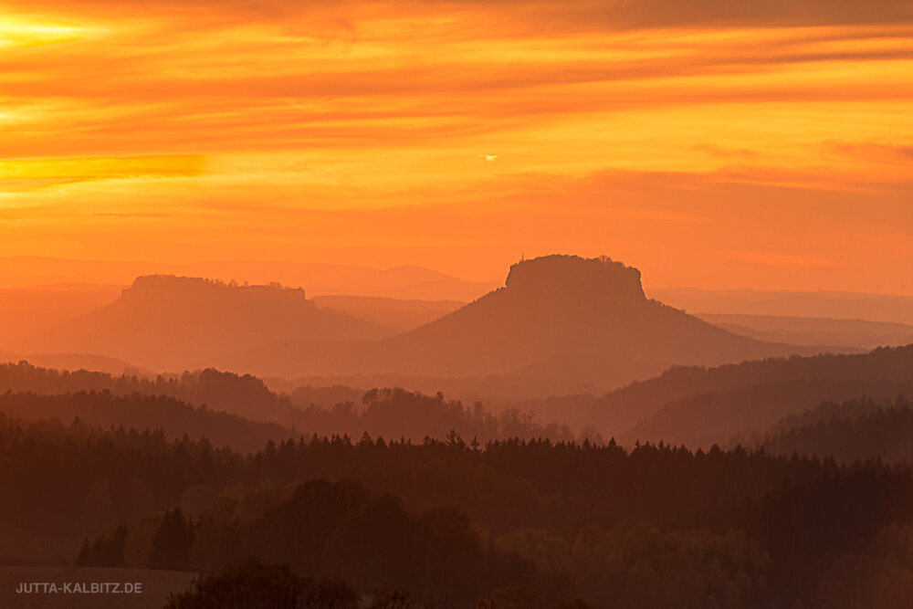 Abendstimmung im Elbsandsteingebirge